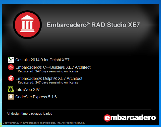 Embarcadero RAD Studio XE7 Update 1 Architect